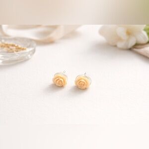 Blush Rose Stud Earrings – Petite, Elegant & Everyday Wear